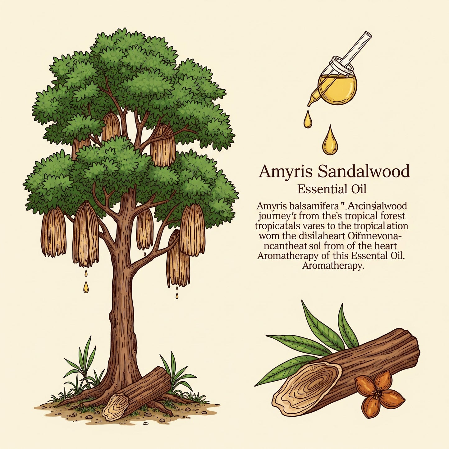 Aceite Esencial de Sandalo Amyris (Amyris Balsamifera) - Haití